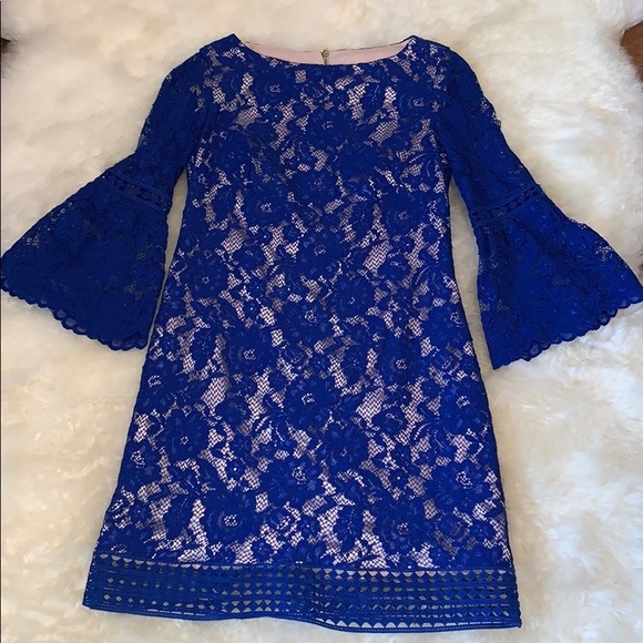 Like new Eliza J Bell Sleeve Shift Dress cobalt - Picture 4 of 8